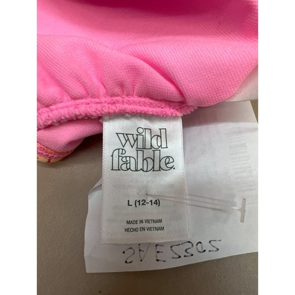 Women's Scoop Bralette Bikini Top Wild Fable Orange Floral Print Large - Picture 7 of 8